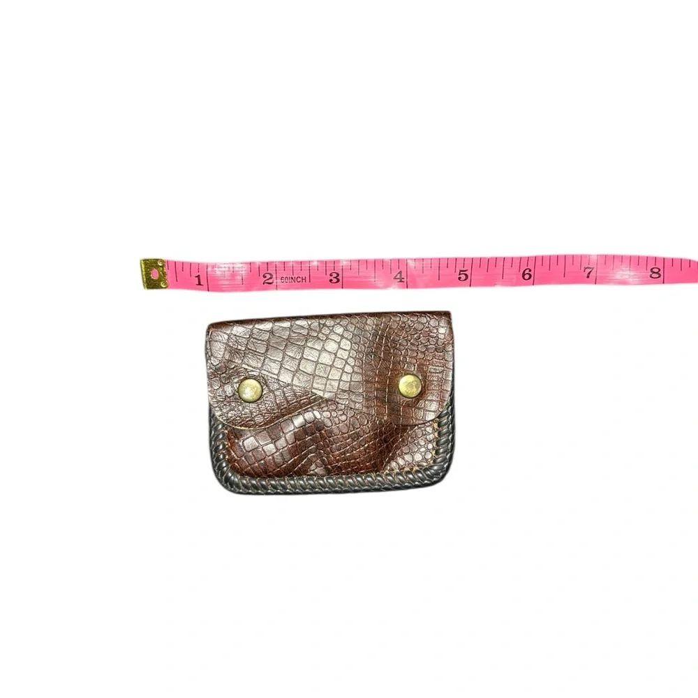Vintage Brown Leather Coin Pouch